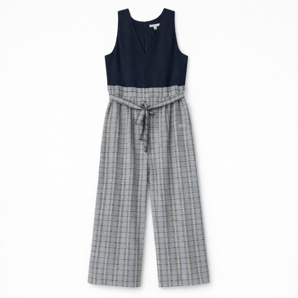Chelsea28 Black & Plaid Wide Leg Jumpsuit Size‎ 18